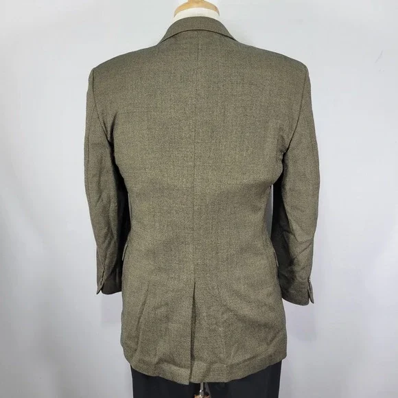 VTG JOS A‎ BANK Men's Sport Coat Blazer Two Button Brown Barley Corn Wool 38R